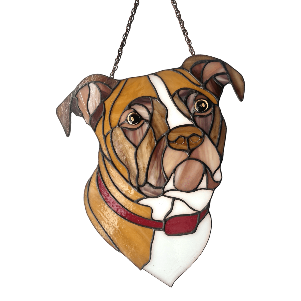 suncatcher stained_glass Custom Pet Portrait in Stained Glass – Personalized Gift from Your Photo
