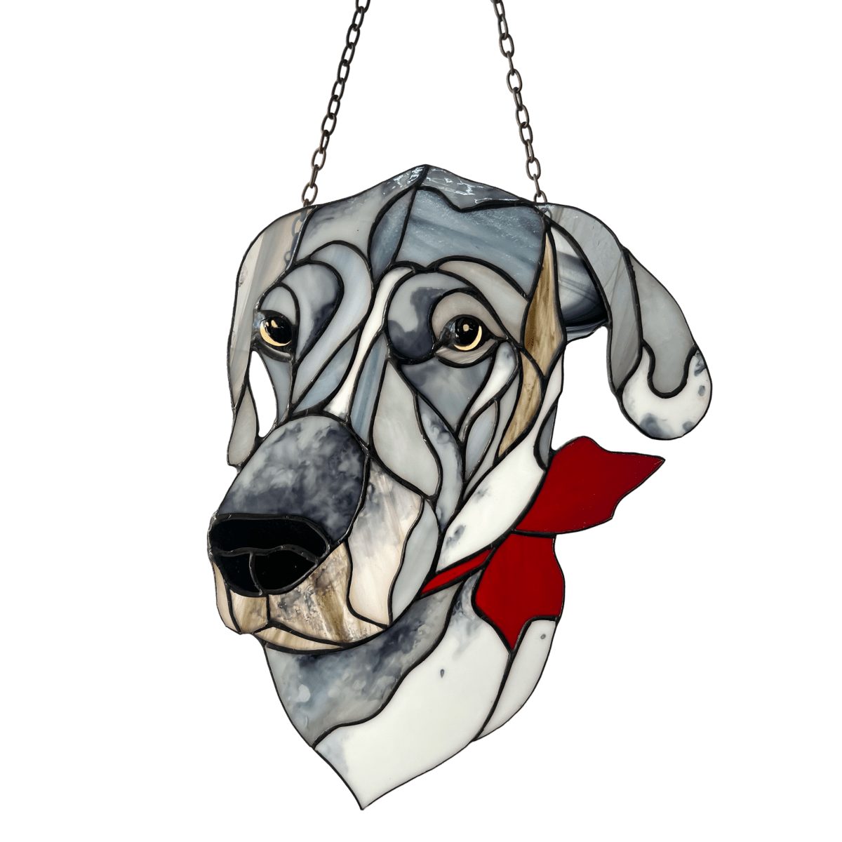 suncatcher stained_glass Custom Pet Portrait in Stained Glass – Personalized Gift from Your Photo