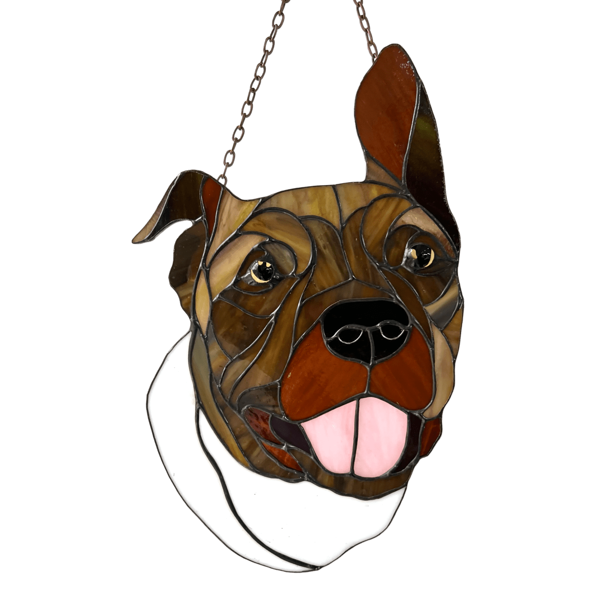suncatcher stained_glass Custom Pet Portrait in Stained Glass – Personalized Gift from Your Photo