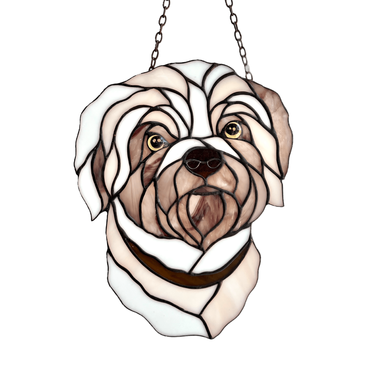 suncatcher stained_glass Custom Pet Portrait in Stained Glass – Personalized Gift from Your Photo
