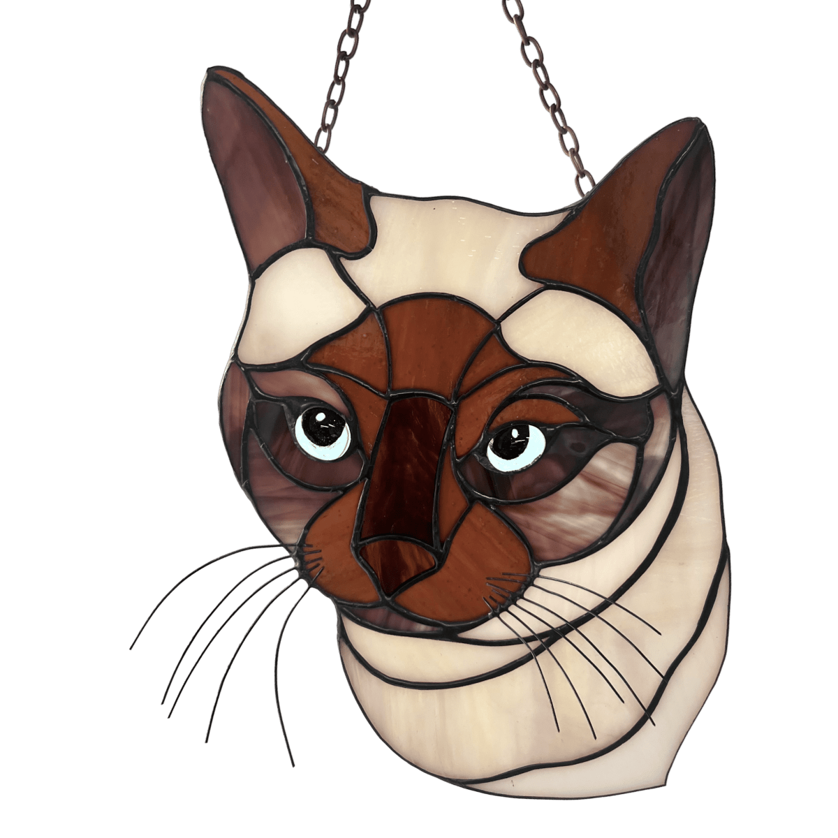suncatcher stained_glass Custom Stained Glass Cat Portrait – Personalized Gift for Cat Lovers from Your Photo