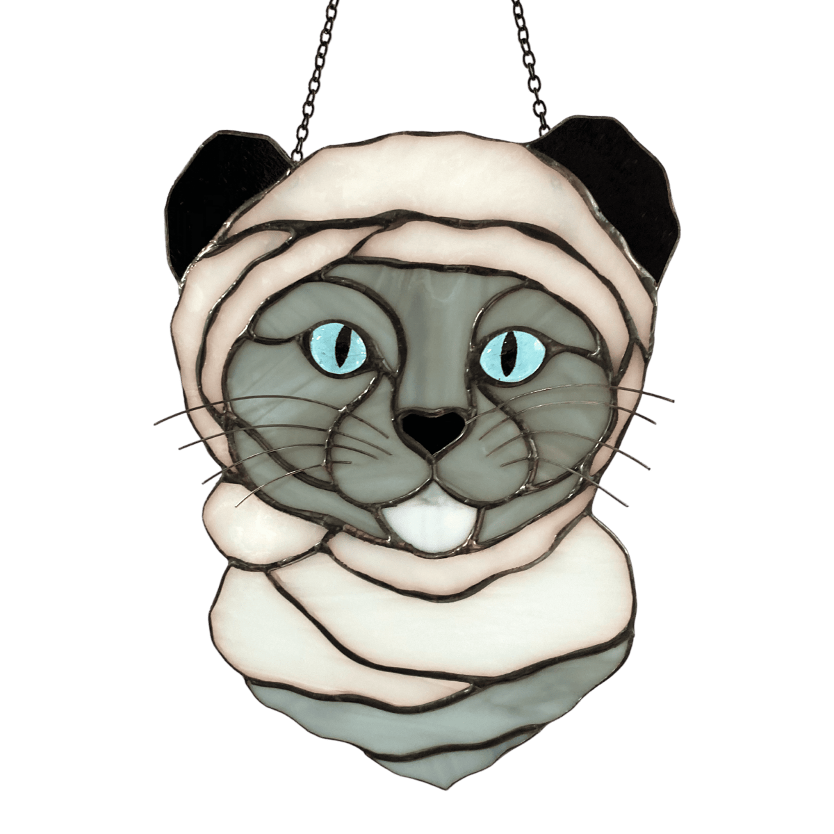 suncatcher stained_glass Custom Stained Glass Cat Portrait – Personalized Gift for Cat Lovers from Your Photo