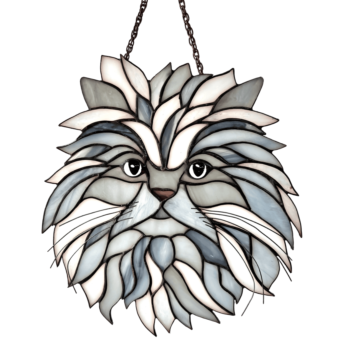 suncatcher stained_glass Custom Stained Glass Cat Portrait – Personalized Gift for Cat Lovers from Your Photo