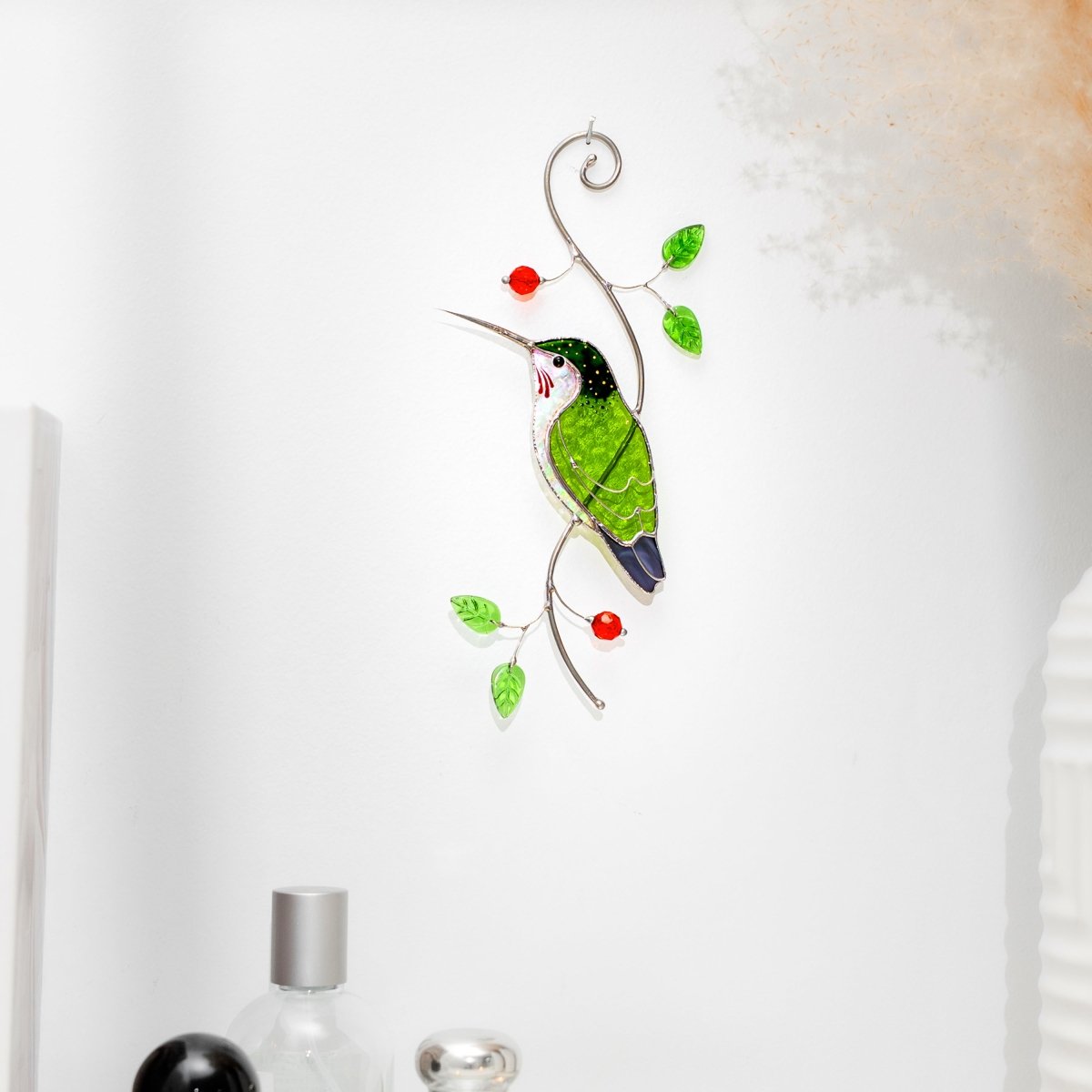 suncatcher stained_glass Hummingbird Suncatcher Window Hanging – Stained Glass Gift of Joy and Light