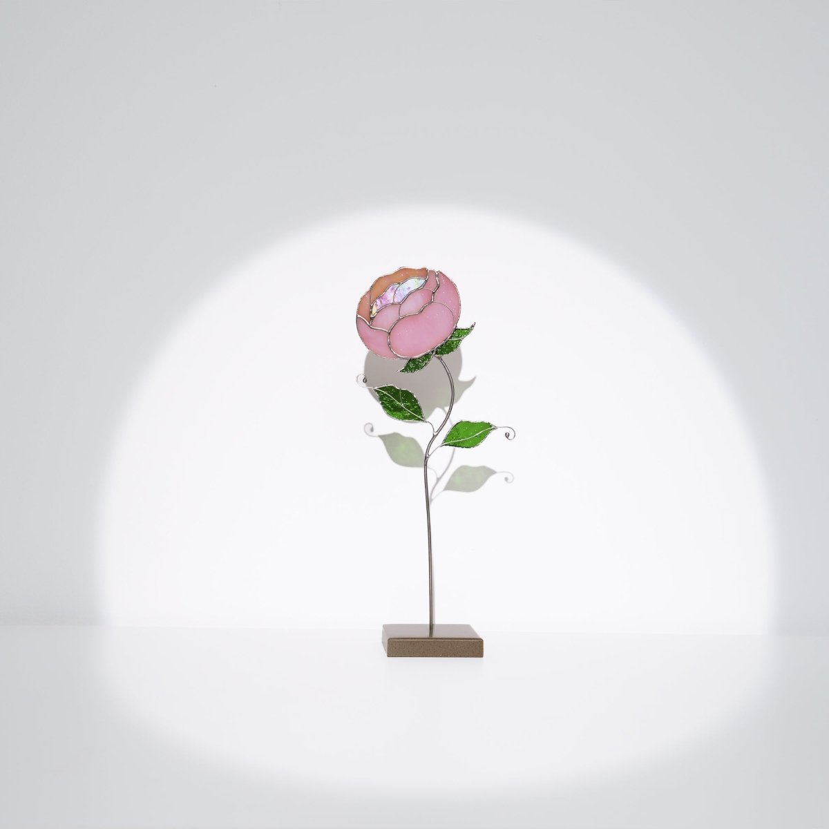 suncatcher stained_glass Peony Stained Glass Suncatcher – Handmade Tabel Decor