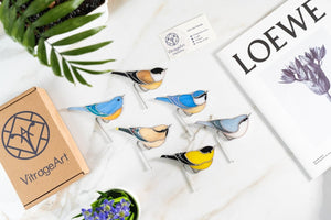 Bring Your Plants to Life: Stained Glass Butterflies and Birds for Pot Decoration - VitrageArtSouvenirs