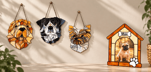 Stained Glass Dog Memorial Gifts: Choosing Between a Custom Portrait and a Photo Frame - VitrageArtSouvenirs