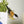Handmade Chickadee stained glass bird suncatcher used as plant decor