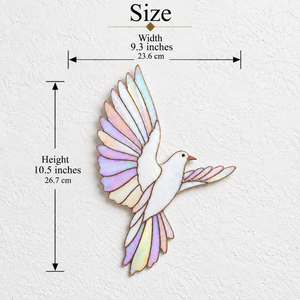 Iridescent Stained Glass Dove Wall Decor