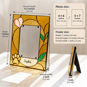 Personalized Stained Glass Pet Photo Frame