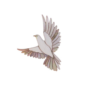 Handmade Stained Glass Dove Wall Hanging Decor