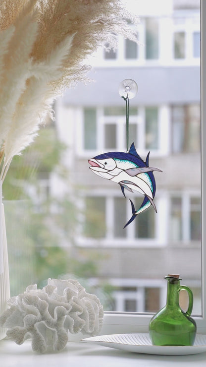 Vitrail Thon Poisson Suncatcher - Décoration intérieure moderne