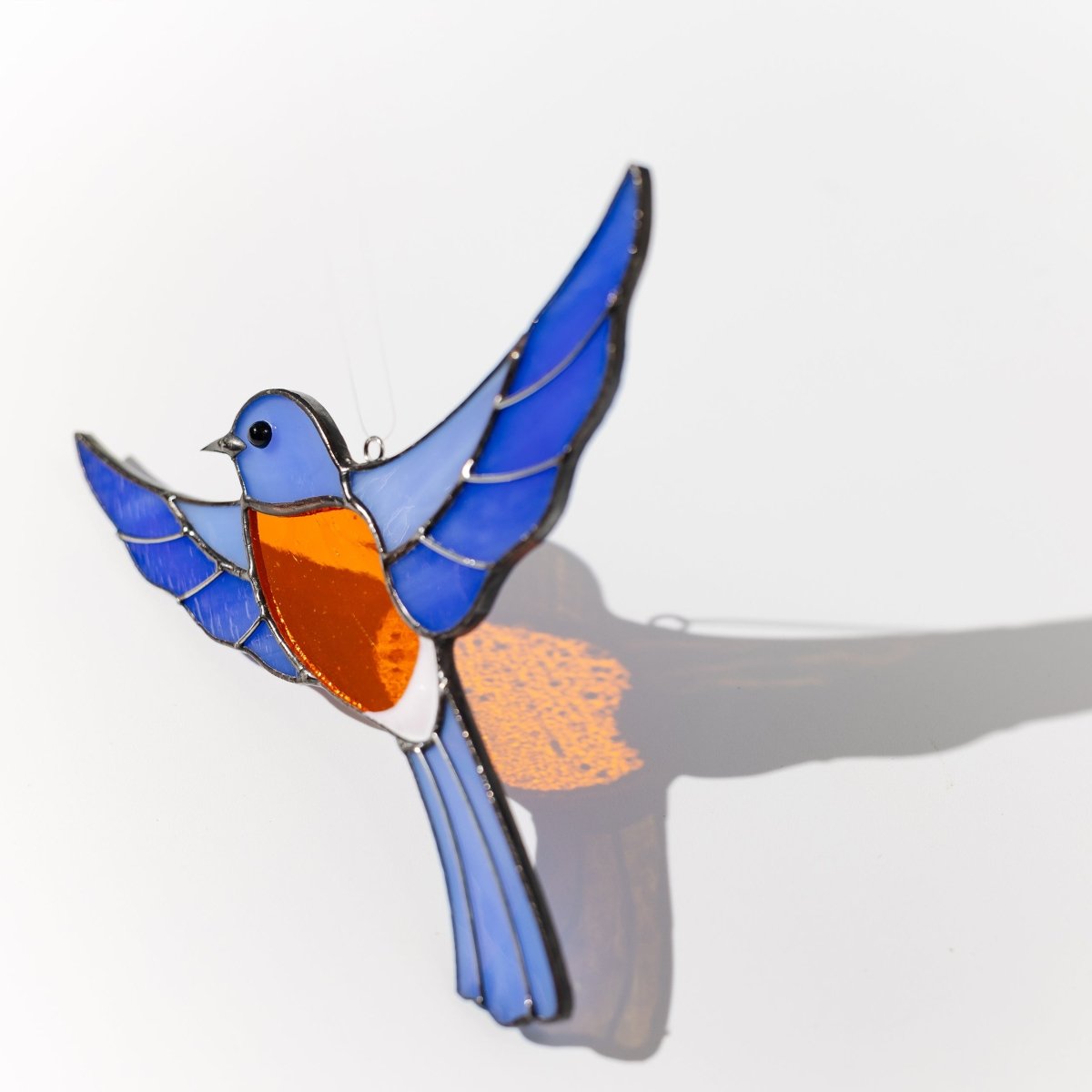 suncatcher suncatcher stained_glass Blue bird Stained glass - Suncatcher Hangings Decor 4x4.3 inch