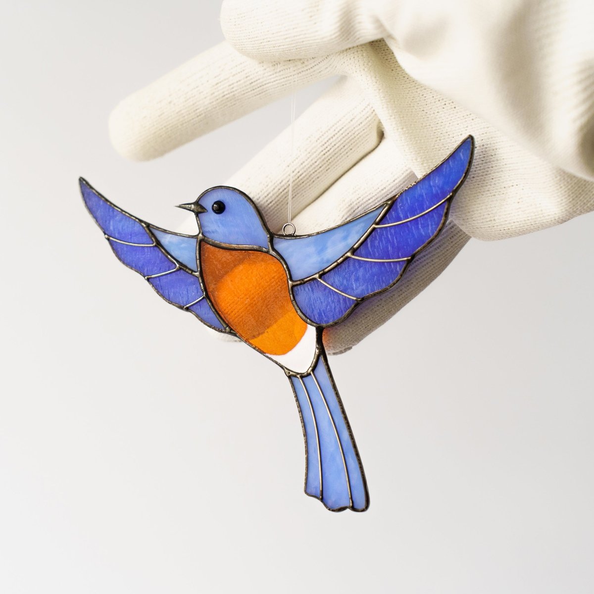 suncatcher suncatcher stained_glass Blue bird Stained glass - Suncatcher Hangings Decor 4x4.3 inch