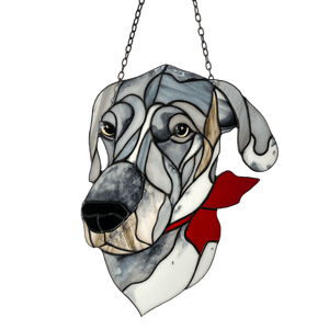 suncatcher stained_glass Custom Pet Portrait in Stained Glass – Personalized Gift from Your Photo
