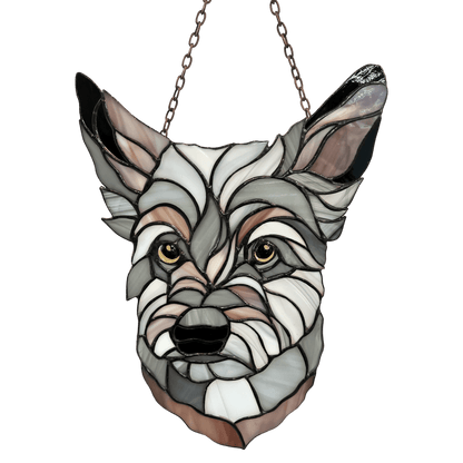 suncatcher stained_glass Custom Pet Portrait in Stained Glass – Personalized Gift from Your Photo