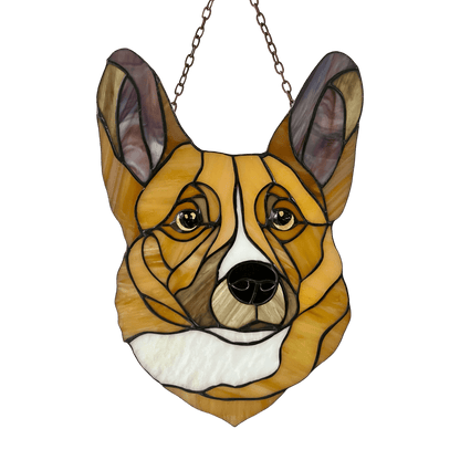 suncatcher stained_glass Custom Pet Portrait in Stained Glass – Personalized Gift from Your Photo