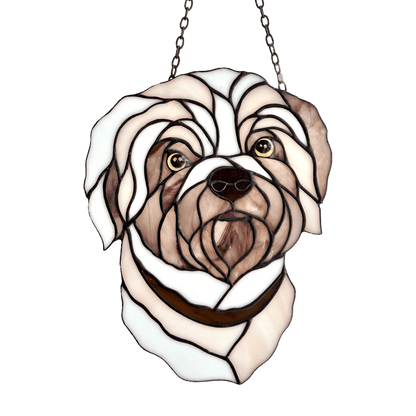 suncatcher stained_glass Custom Pet Portrait in Stained Glass – Personalized Gift from Your Photo