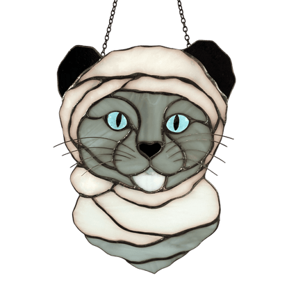 suncatcher stained_glass Custom Stained Glass Cat Portrait – Personalized Gift for Cat Lovers from Your Photo
