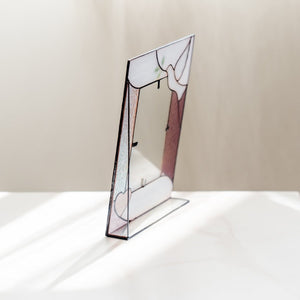 suncatcher stained_glass Dove Stained Glass Photo Frame Personalized Gift