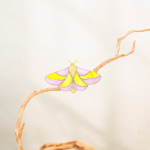 suncatcher butterfly stained_glass Dryocampa Butterfly Stained Glass Clip – Unique Gift for Plant Lovers, Home & Window Decor✨
