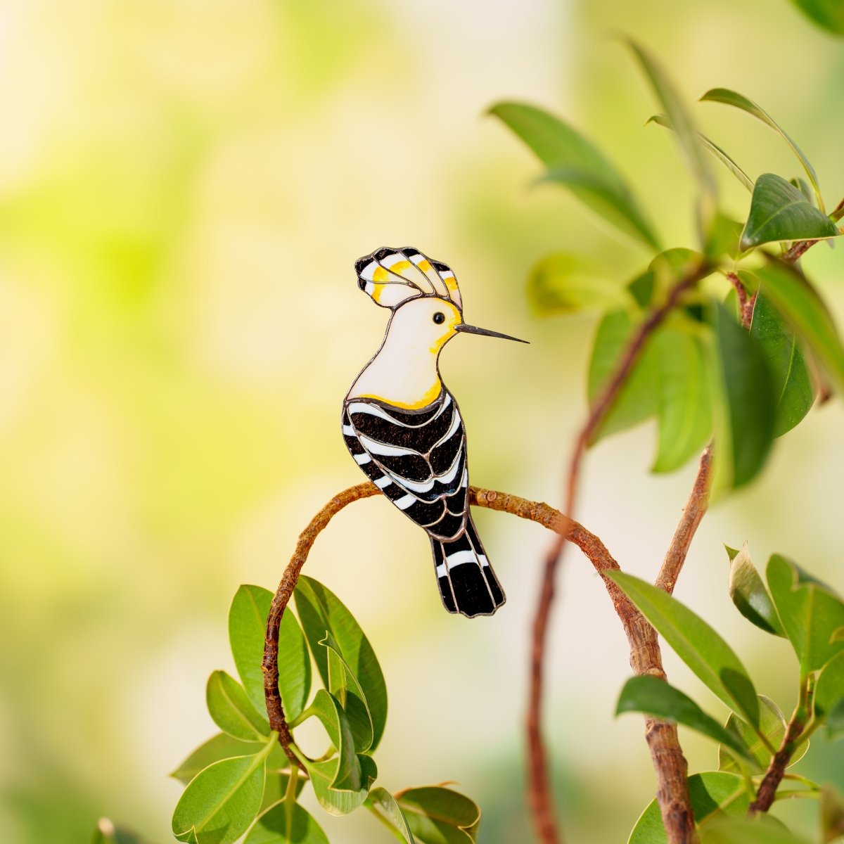 suncatcher Bird stained_glass Exclusive Stained Glass Hoopoe Bird Clip – Multifunctional Decor✨That Does More Than Decorate