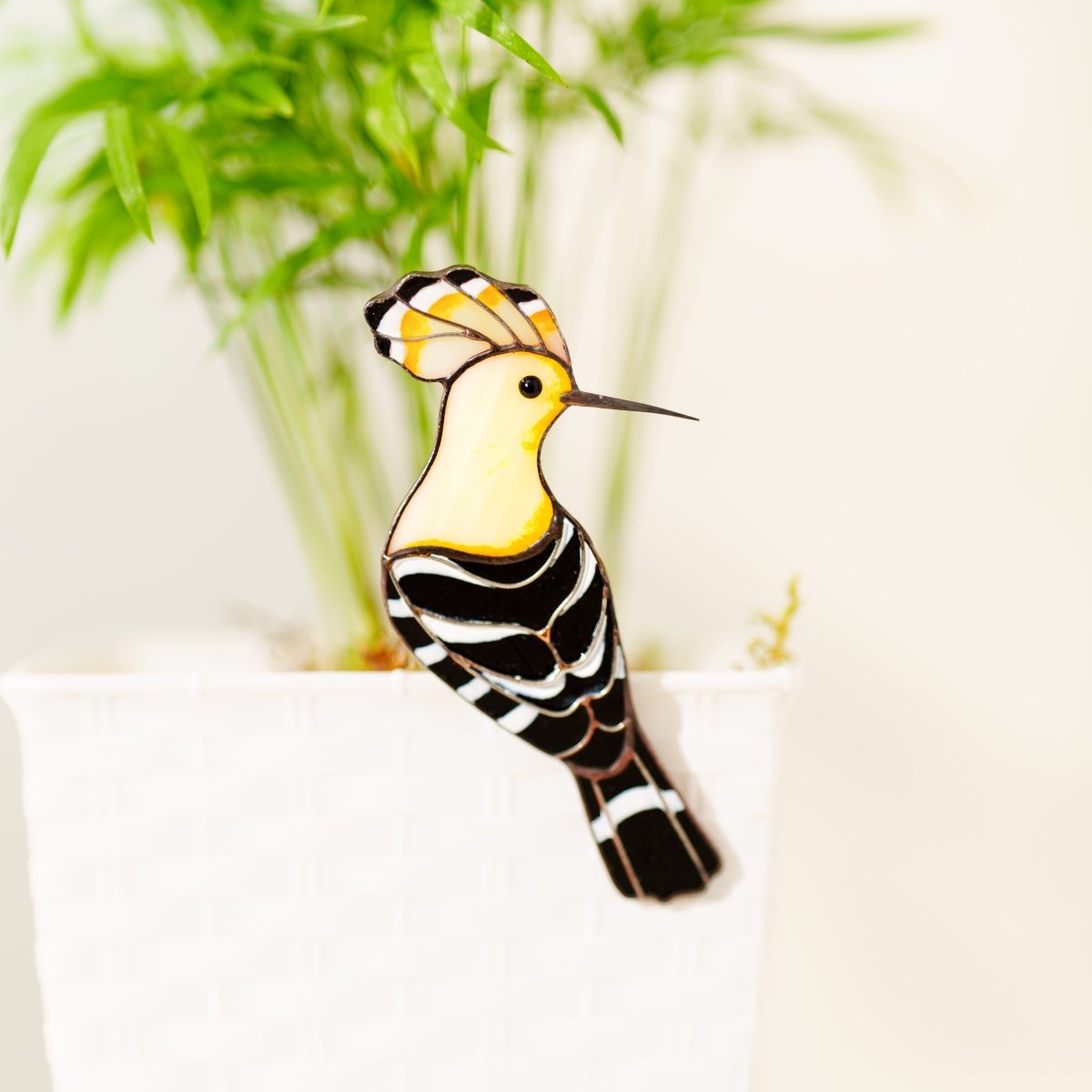 suncatcher Bird stained_glass Exclusive Stained Glass Hoopoe Bird Clip – Multifunctional Decor✨That Does More Than Decorate