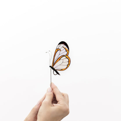 suncatcher Top product stained_glass Gretta Otto Butterfly Stained Glass - Suncatcher Planter decor 3.15x4.7 inch