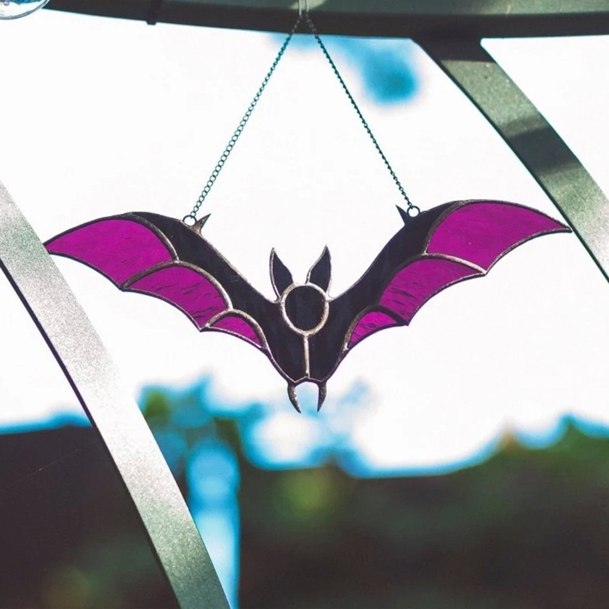 suncatcher Halloween stained_glass Halloween Bat Sun Catcher - Stained glass 3.5х7.75 inch