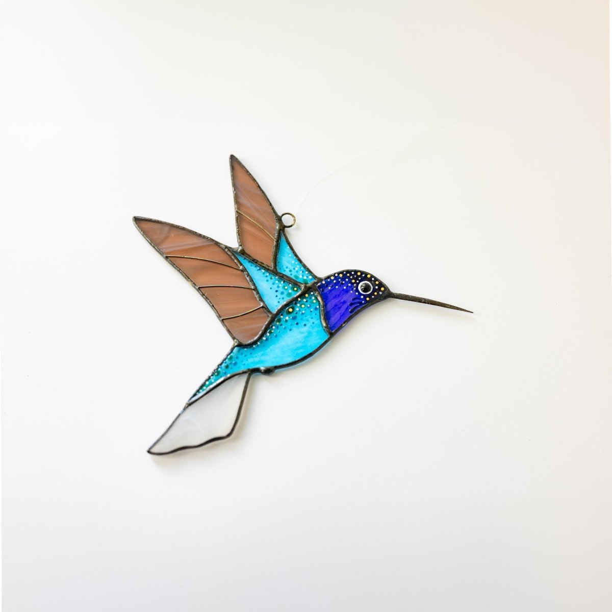 suncatcher suncatcher stained_glass Hummingbird Stained Glass - Suncatcher Hanging Decor 3.3x4.8 inch