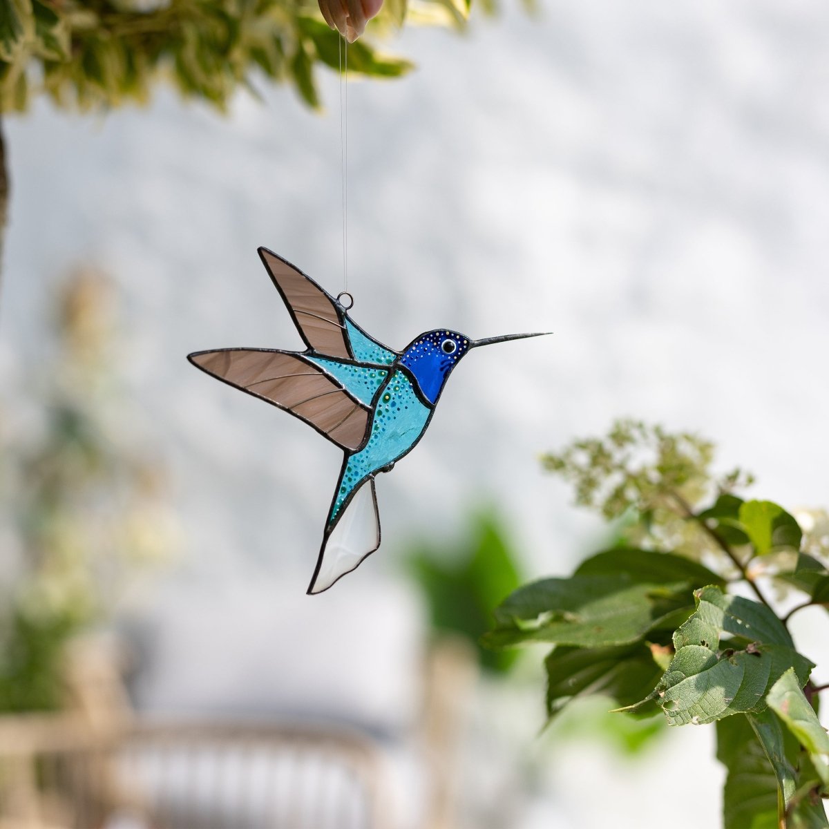 suncatcher suncatcher stained_glass Hummingbird Stained Glass - Suncatcher Hanging Decor 3.3x4.8 inch