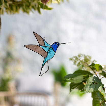 suncatcher suncatcher stained_glass Hummingbird Stained Glass - Suncatcher Hanging Decor 3.3x4.8 inch