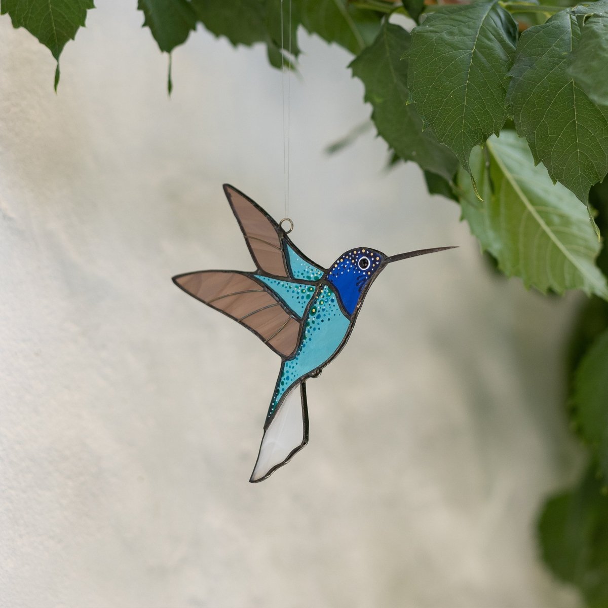 suncatcher suncatcher stained_glass Hummingbird Stained Glass - Suncatcher Hanging Decor 3.3x4.8 inch