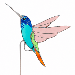 suncatcher Top product stained_glass Hummingbird Stained Glass - Suncatcher Planter Decor 3.15x4.7 inch