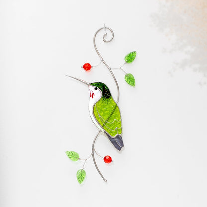suncatcher stained_glass Hummingbird Suncatcher Window Hanging – Stained Glass Gift of Joy and Light