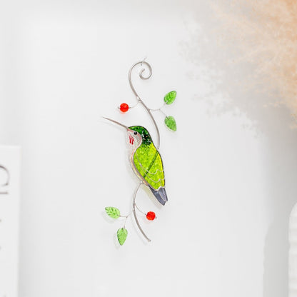 suncatcher stained_glass Hummingbird Suncatcher Window Hanging – Stained Glass Gift of Joy and Light