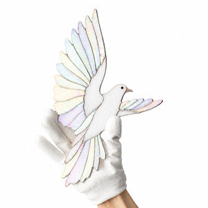 suncatcher stained_glass Iridescent Stained Glass Dove Wall Decor