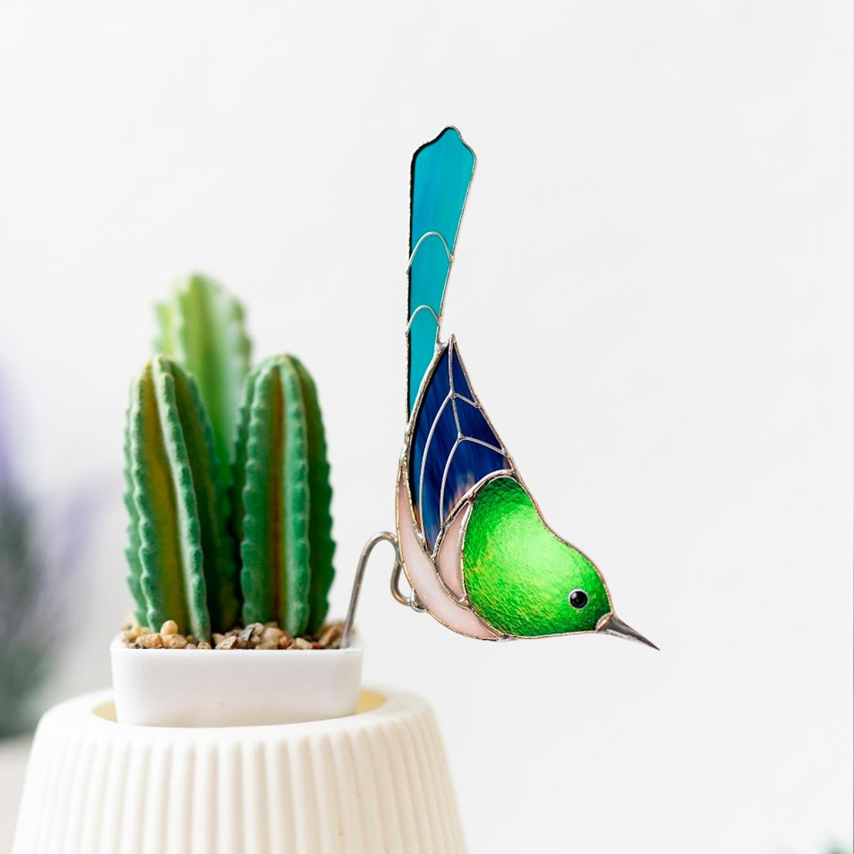 suncatcher Top product stained_glass Magpie Stained Glass - Suncatcher Planter Decor 6.5x2.75 inch