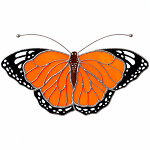 suncatcher butterfly stained_glass Monarch Butterfly Stained Glass Clip – Unique Gift for Plant Lovers, Home & Window Decor✨