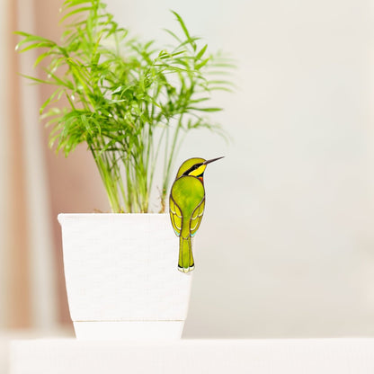 suncatcher Bird stained_glass Stained Glass Bird Clip – Unique Gift for Plant Lovers, Home Decor Accent ✨