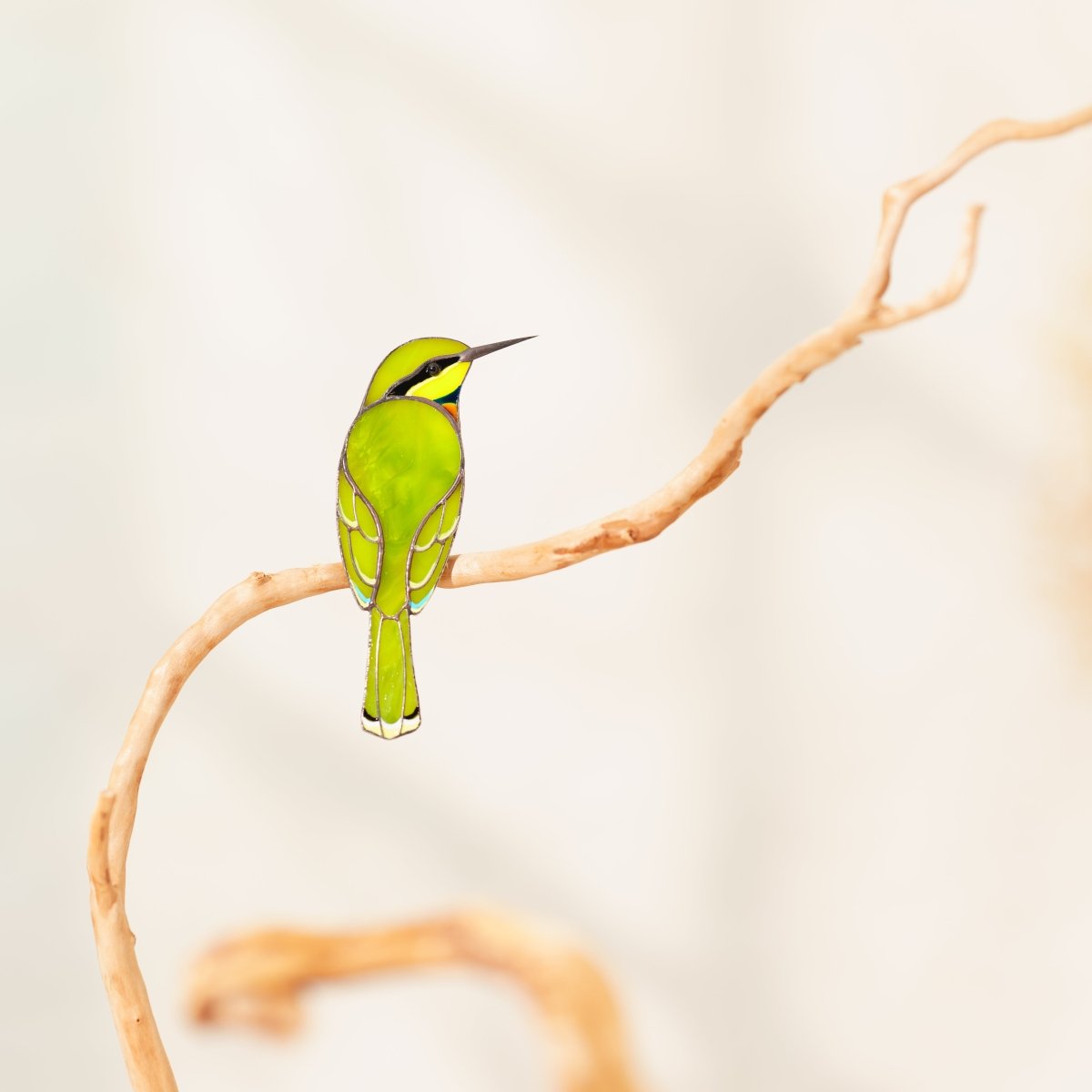 suncatcher Bird stained_glass Stained Glass Bird Clip – Unique Gift for Plant Lovers, Home Decor Accent ✨