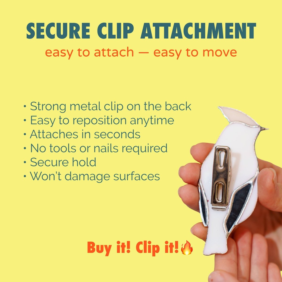 suncatcher Bird stained_glass Stained Glass Bird Clip – Unique Gift for Plant Lovers, Home Decor Accent ✨