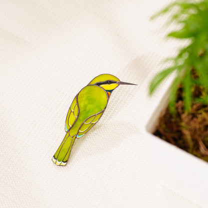suncatcher Bird stained_glass Stained Glass Bird Clip – Unique Gift for Plant Lovers, Home Decor Accent ✨