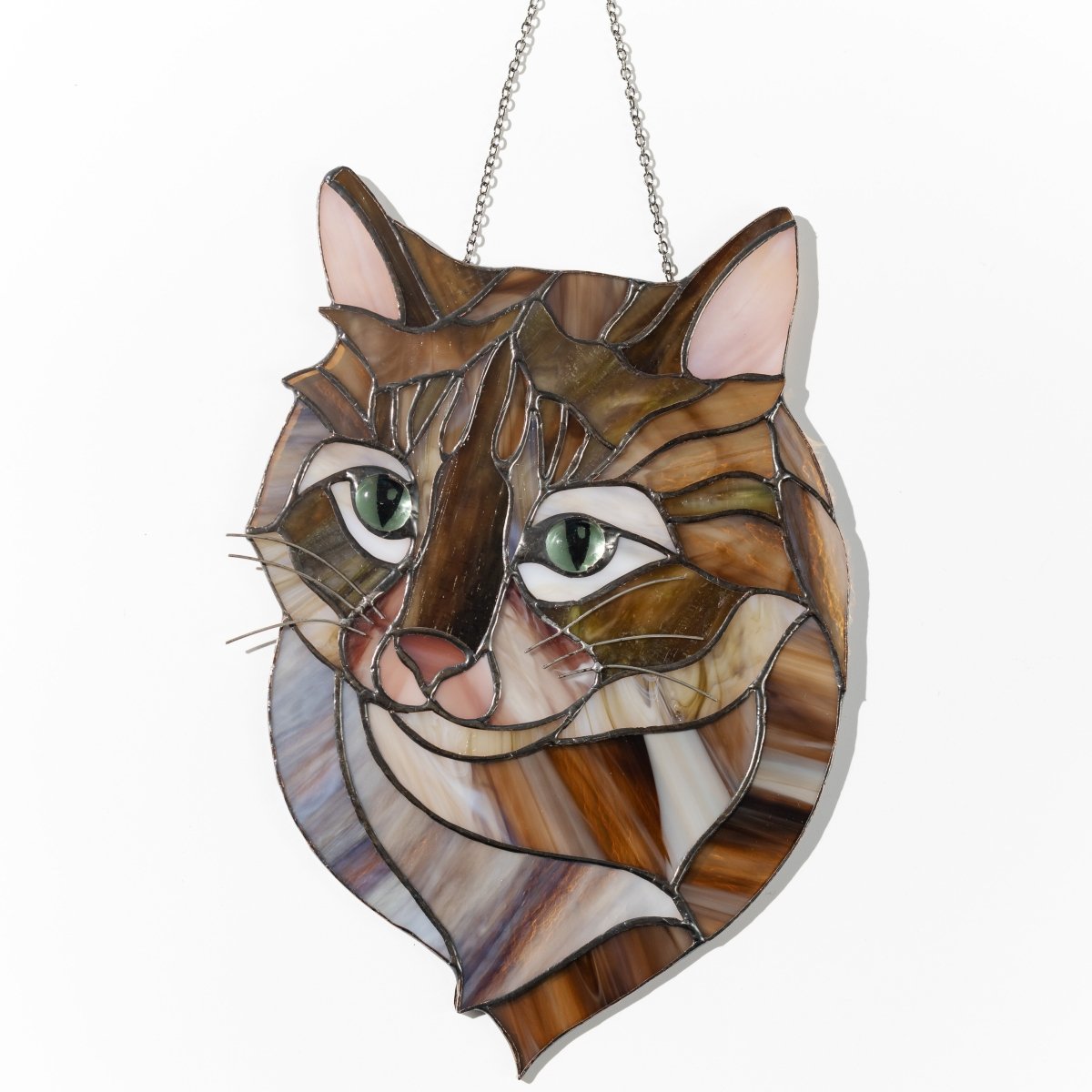 _stained_glass_from_Vitrage_art_Stained glass Cat portrait cat lover gift